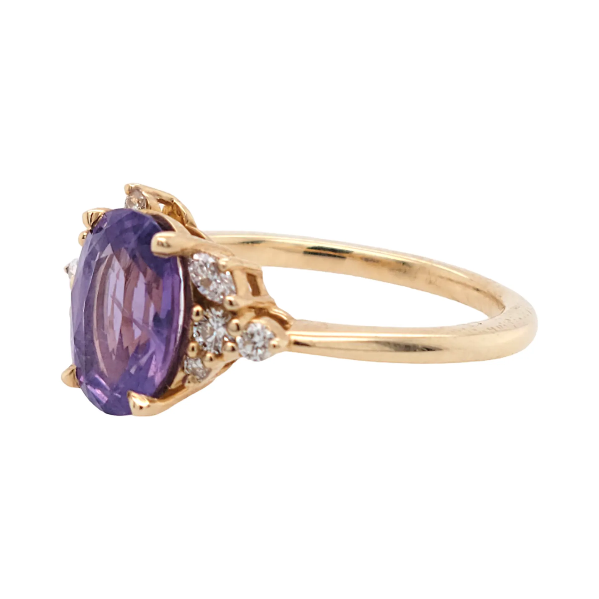 Oval Purple Sapphire Ring