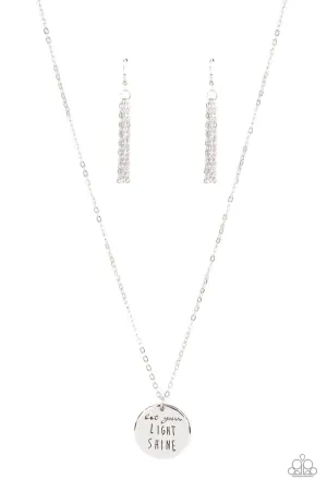 Paparazzi Light It Up Silver Short Necklace