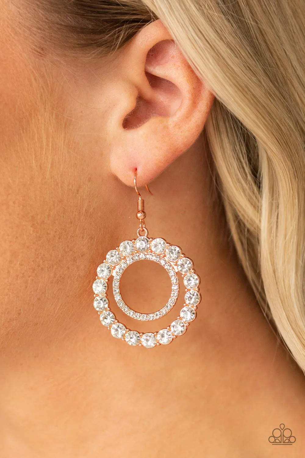 Paparazzi Spotlight Shout Out Copper Fishhook Earrings