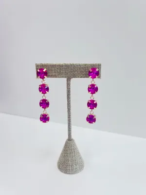 Paved Glass Drop Earrings