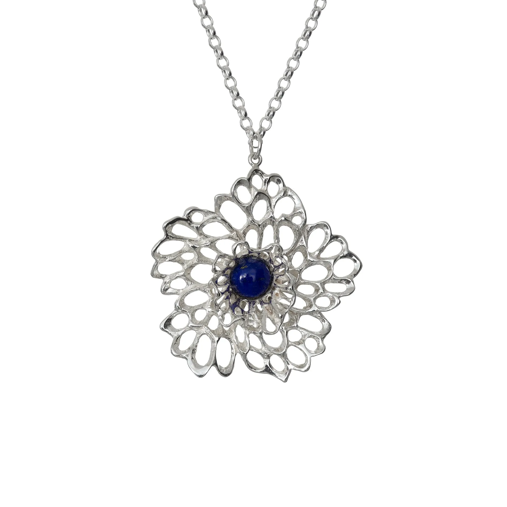 Petals & Pearls Lacy Flower Pendant