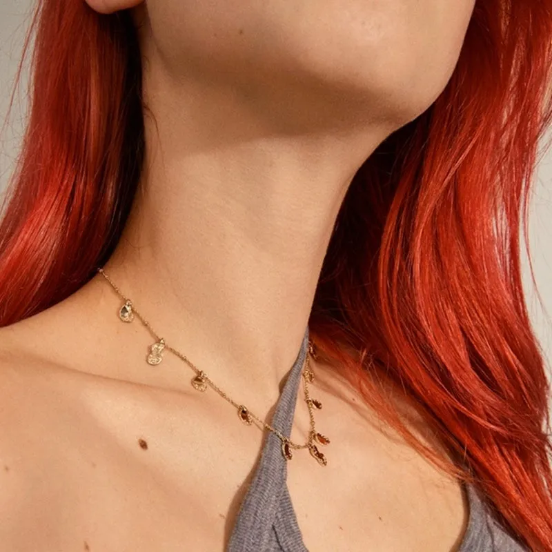 Pilgrim - Thankful Coin Pendant Necklace - Gold plated