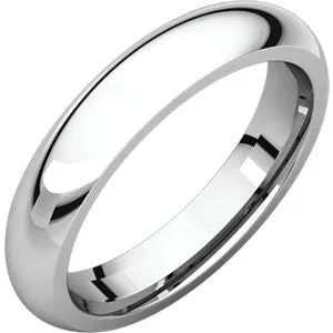 Platinum 4mm Comfort Fit Band