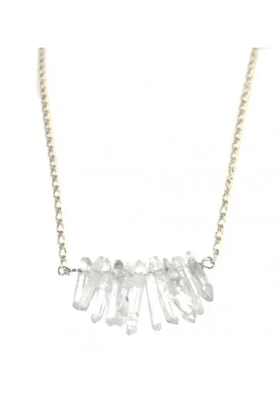 Raw Gems: Crystal Gem Chain Necklace