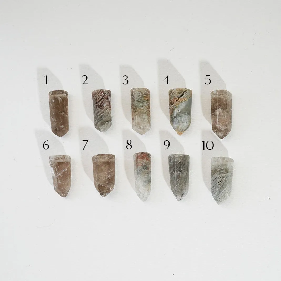 Raw Lodolite Quartz Amulet
