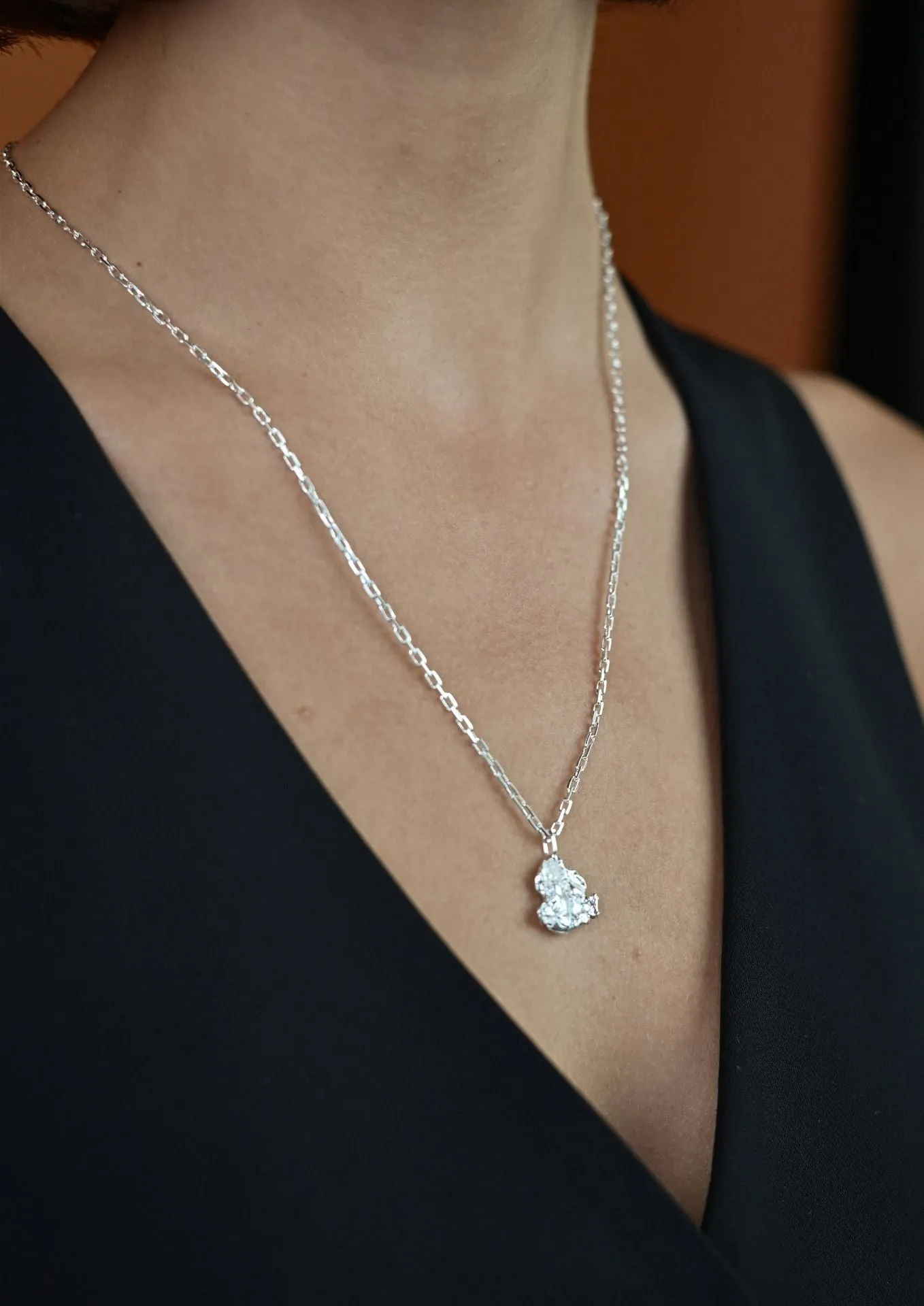 Raw Necklace Silver