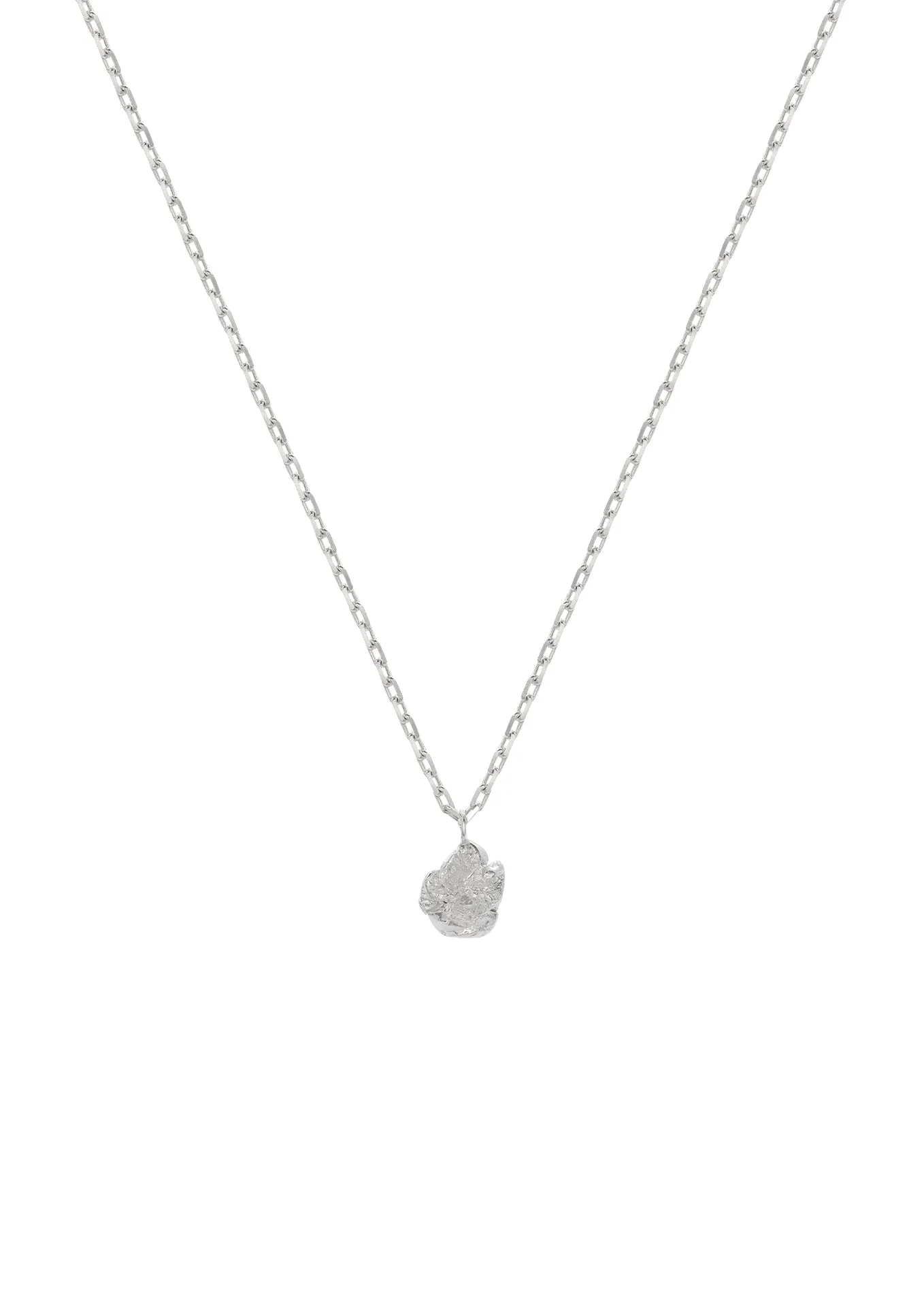 Raw Necklace Silver