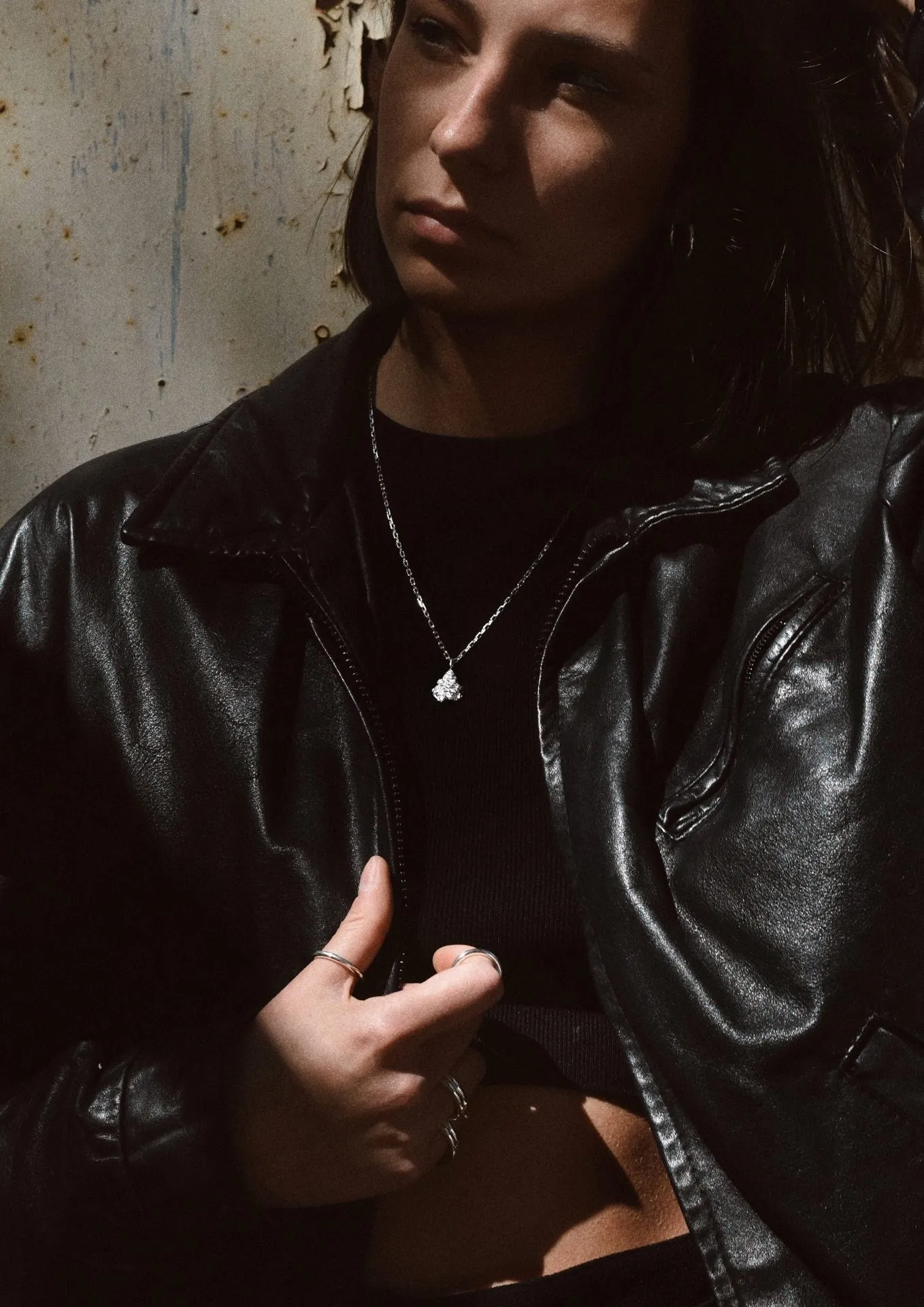 Raw Necklace Silver