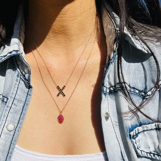 Raw Ruby Slice Pendant
