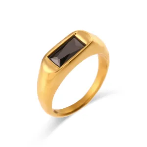 Rectangular Zircon Ring