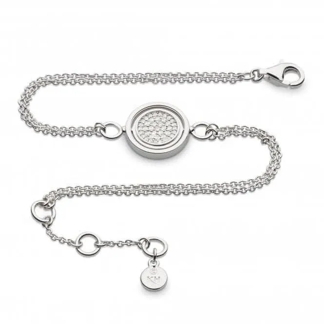Revival Eclipse Lux Pavé Zirconia RP Spinner 7.5" Double Chain Bracelet 70409CZ