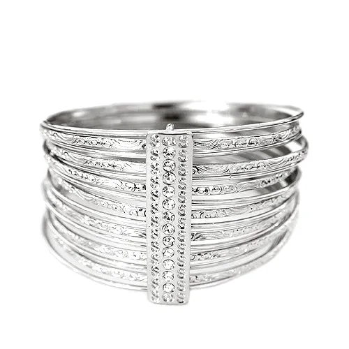 RHODIUM CRYSTAL BRACELET  #HB2228_ROD-CRY (IA10/B25)