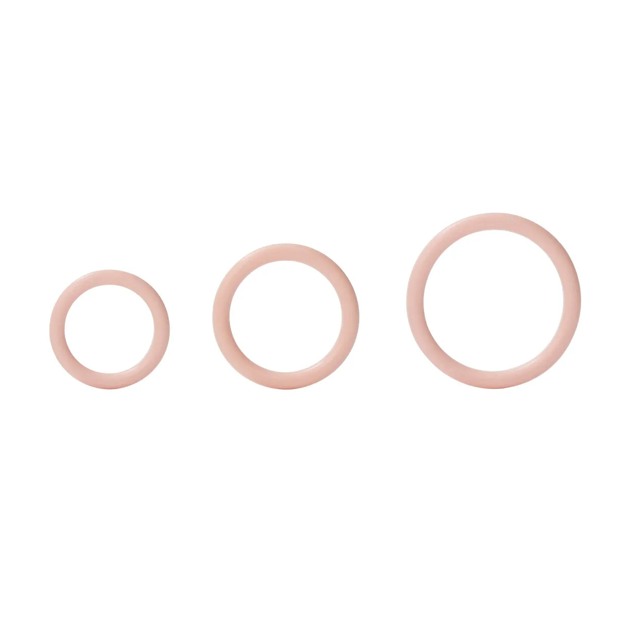 Rings! Silicone Support Rings Cock Rings (3 Piece Set) - Ivory