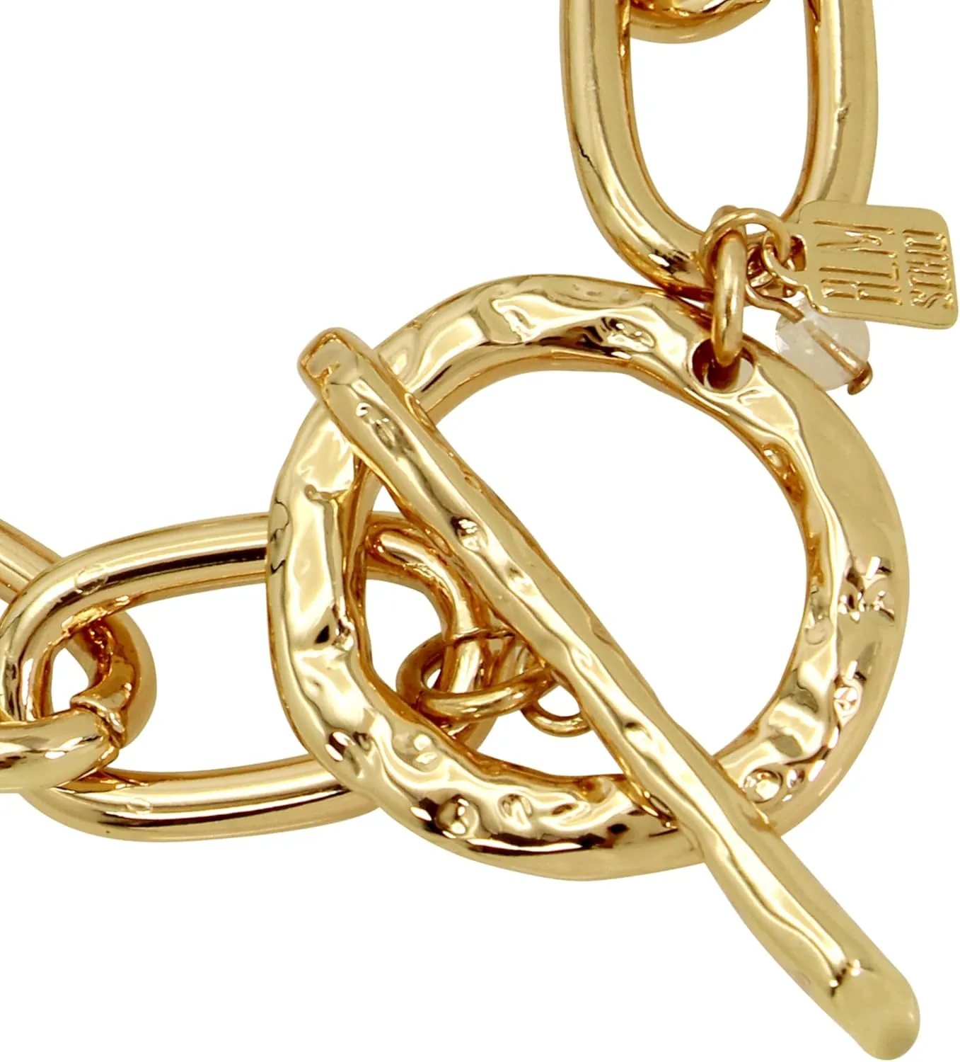 Robert Lee Morris Womens Textured Chain Link Bracelet