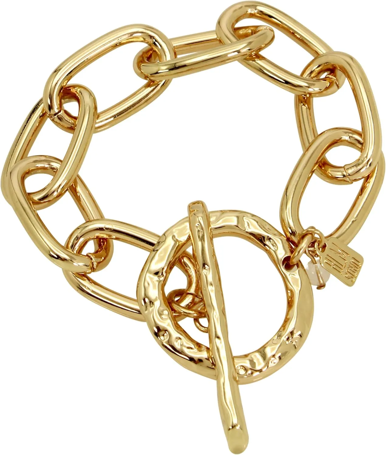 Robert Lee Morris Womens Textured Chain Link Bracelet