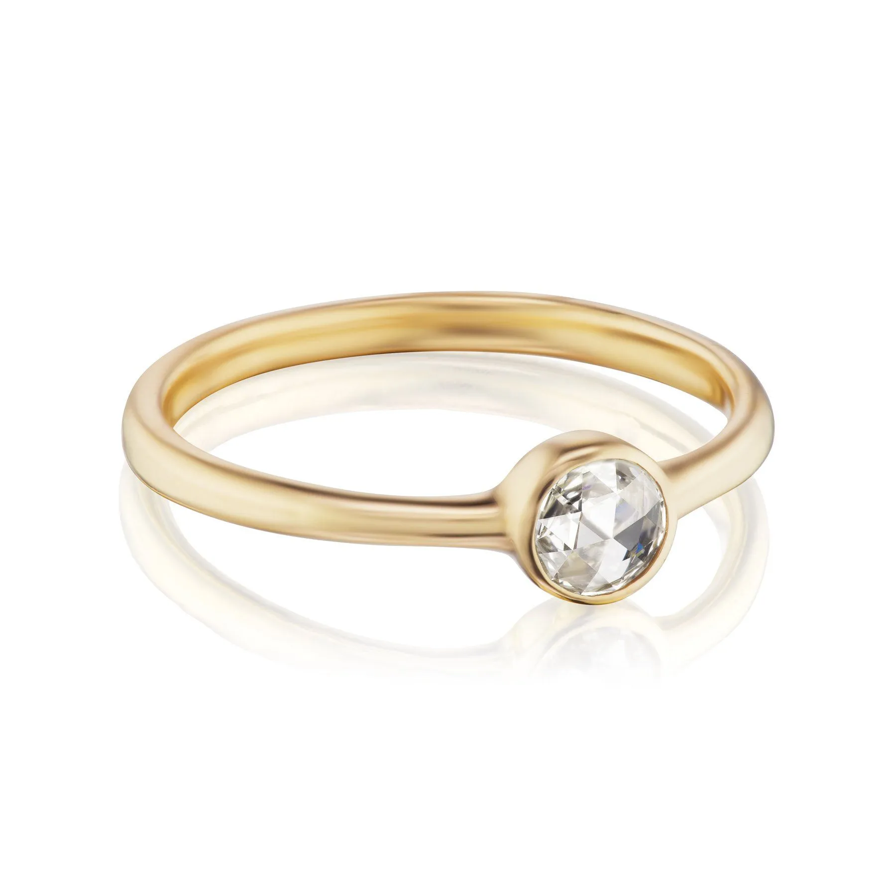 Rose Cut Diamond Bezel Ring
