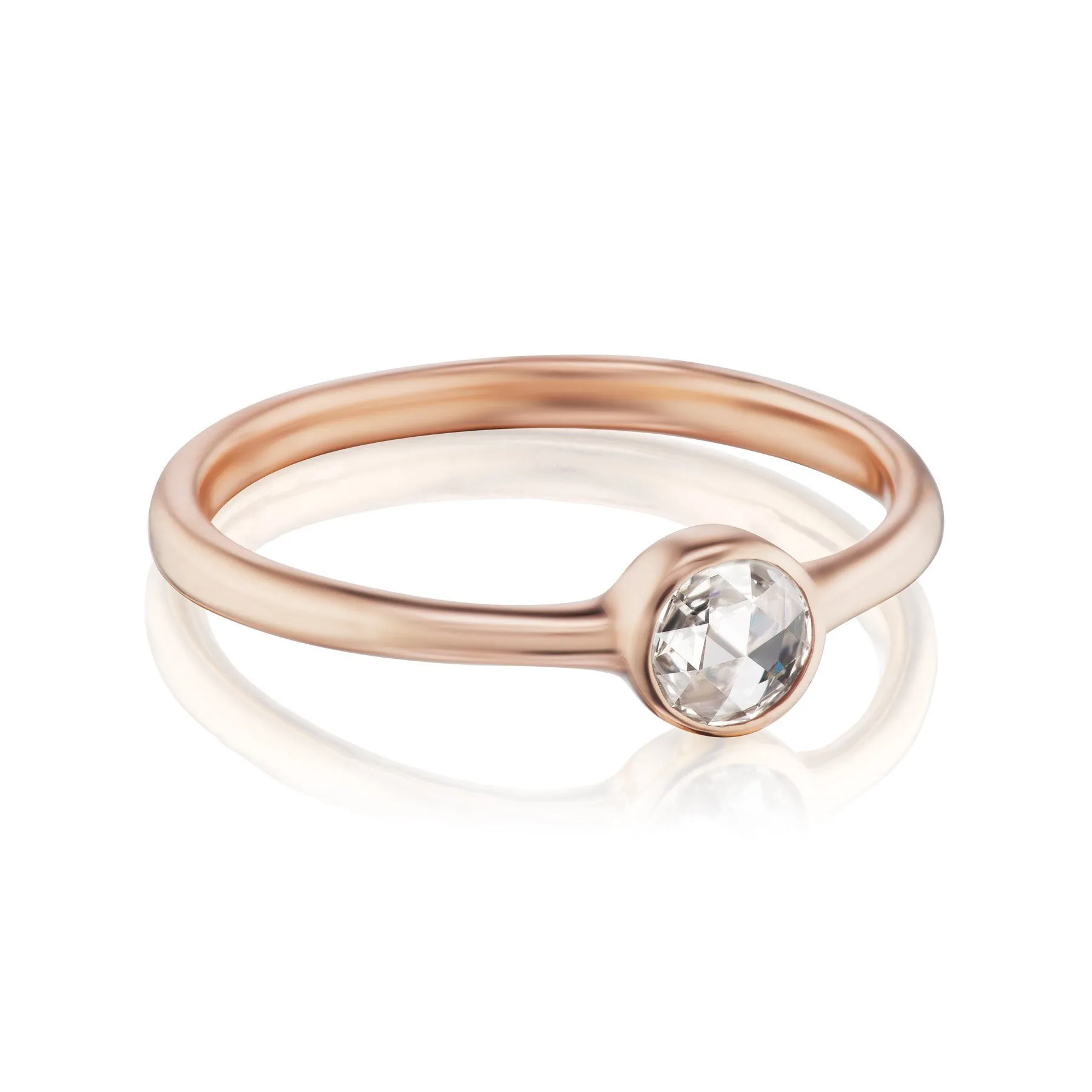 Rose Cut Diamond Bezel Ring