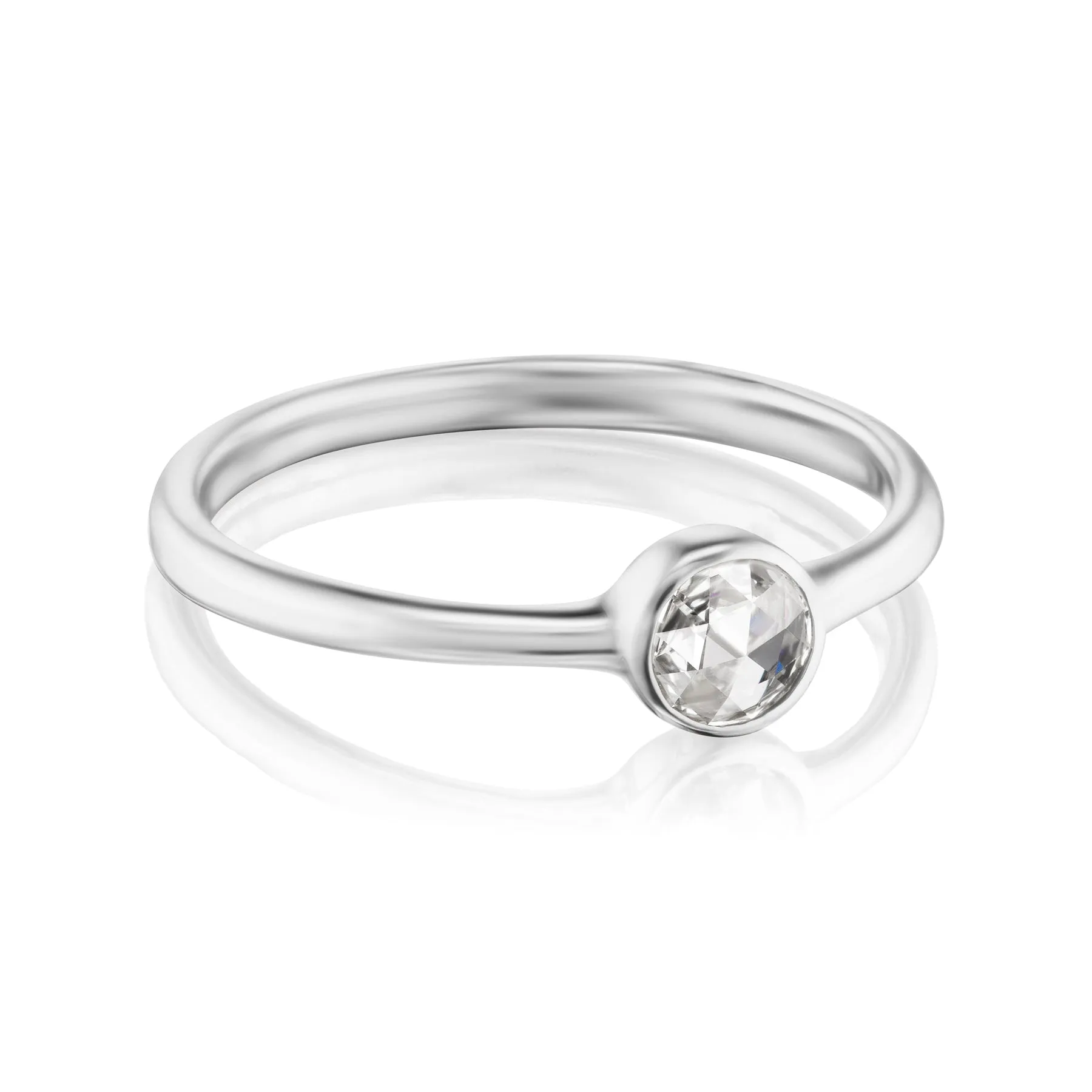 Rose Cut Diamond Bezel Ring