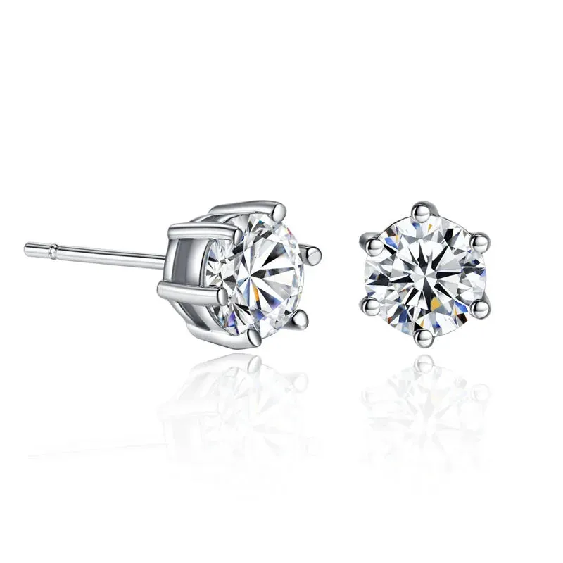 Round Wreath Bow Pearl Stud Earrings Elegant Trend Fashion