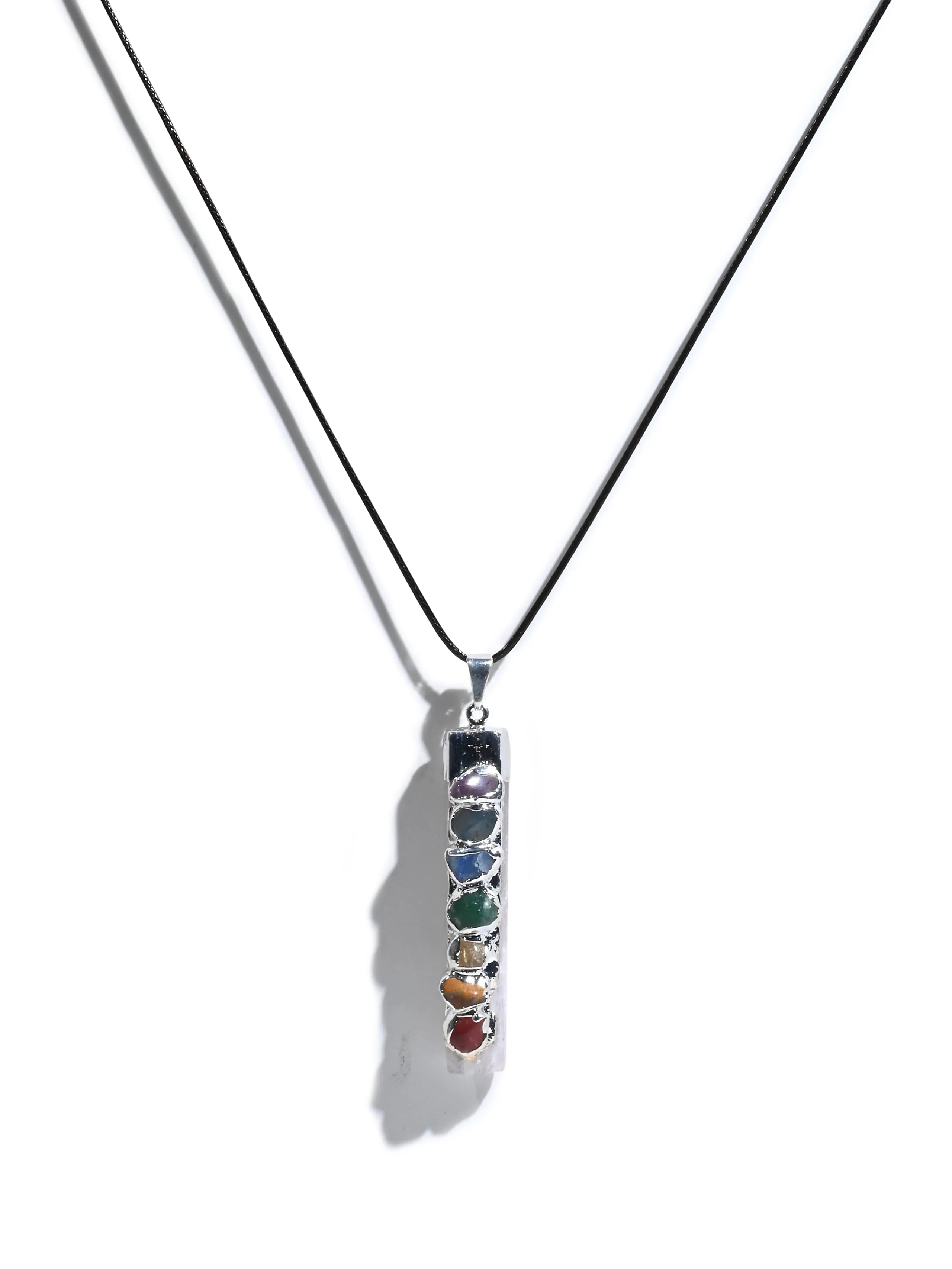 Seven Chakra Crystal Pendant - Selenite