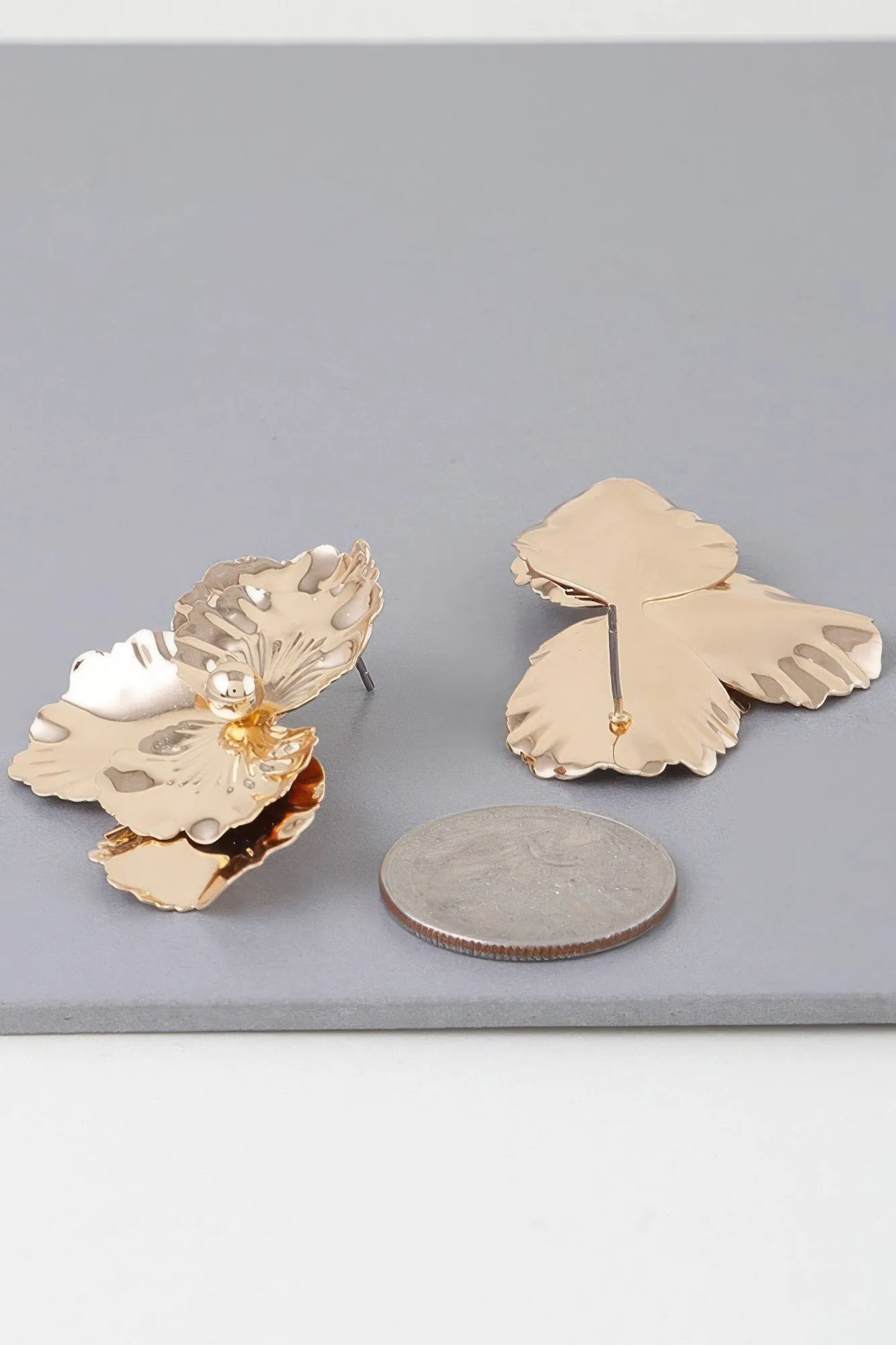 Shiny Delicate Petal Earrings