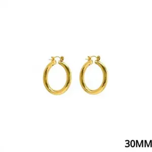 Shiny Gold Hoop Earring