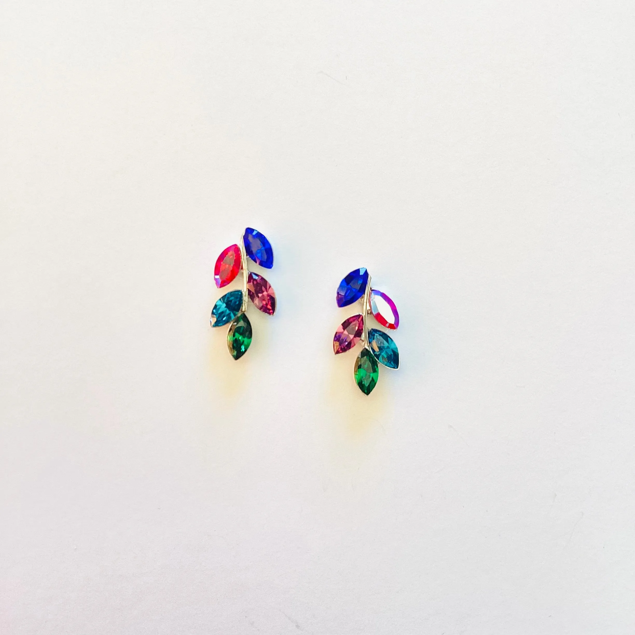 Short Waterfall Earrings in Jewel Tones