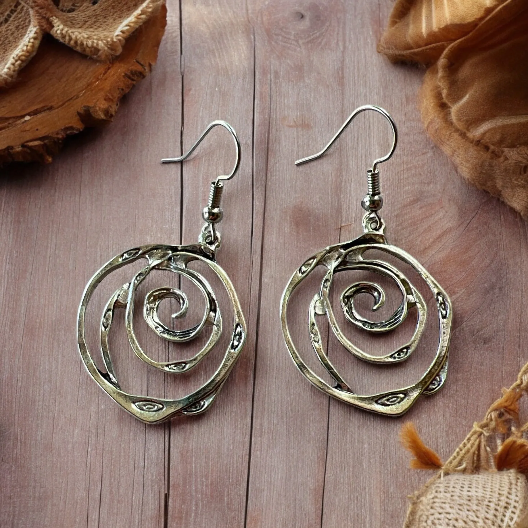 Silver Swirl Earrings: Elegant Stylish Accessories