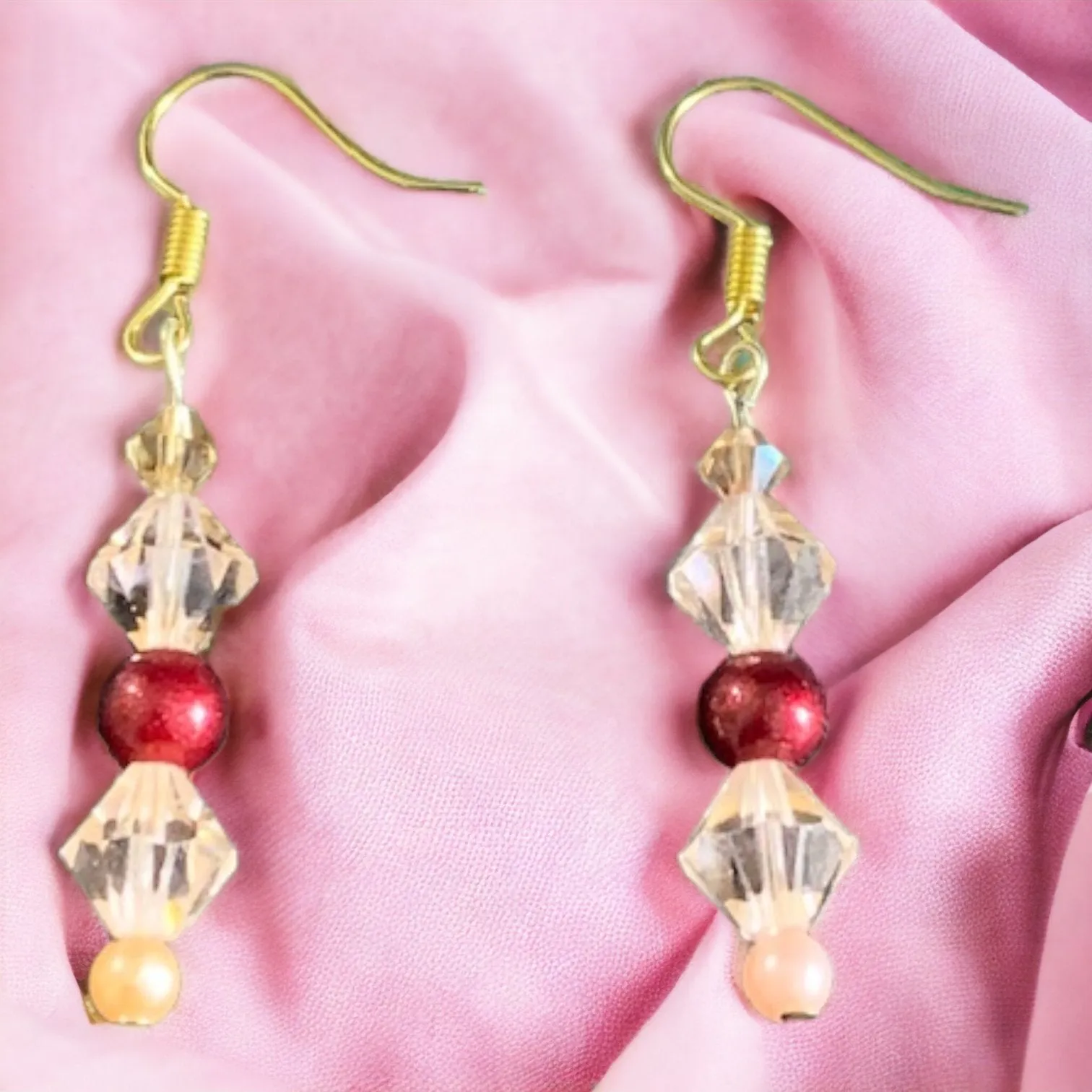 Simply peachy earrings