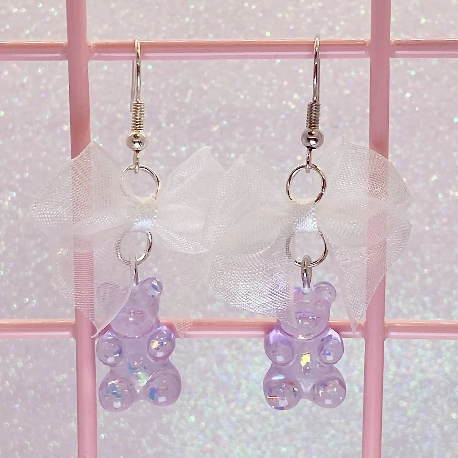 Sparkly Gummi Bear Earrings (5 Colors)