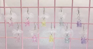 Sparkly Gummi Bear Earrings (5 Colors)
