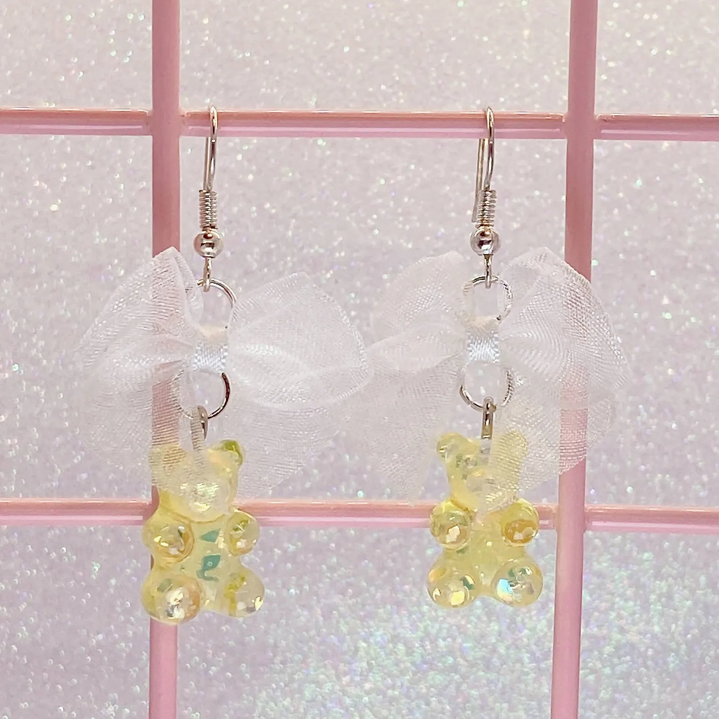 Sparkly Gummi Bear Earrings (5 Colors)