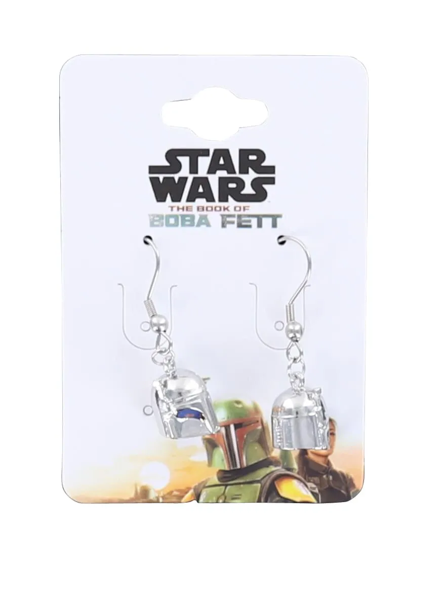 Star Wars Book of Boba Fett Helmet Dangle Earrings
