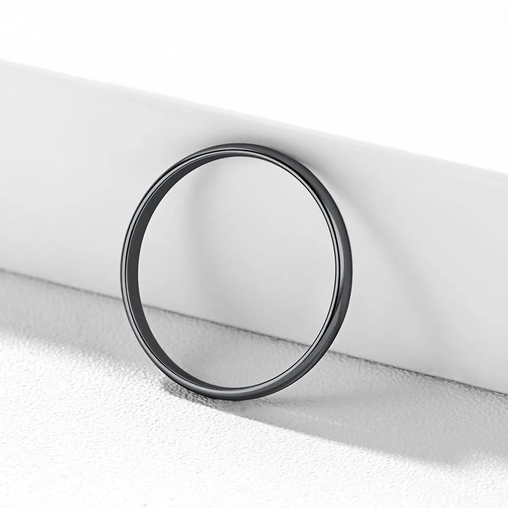 Sterling Silver Minimalist Band Rings for Couple Men Women