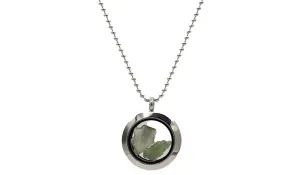 Sterling Silver Raw Moldavite Lockett Necklace