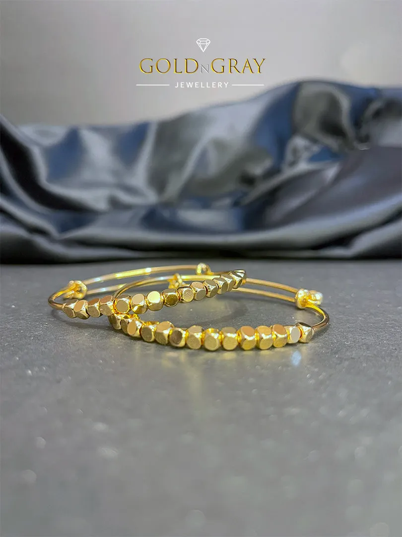 Timeless Elegance Golden Bracelet Pair for Women