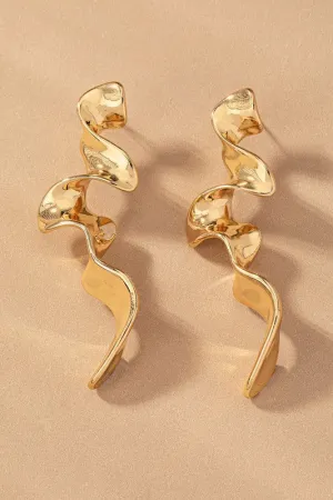 Twisted Ribbon Drop Earrings
