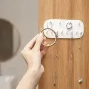 Wall Mount Ring Jewellery Holder Organiser White or Pink Storage