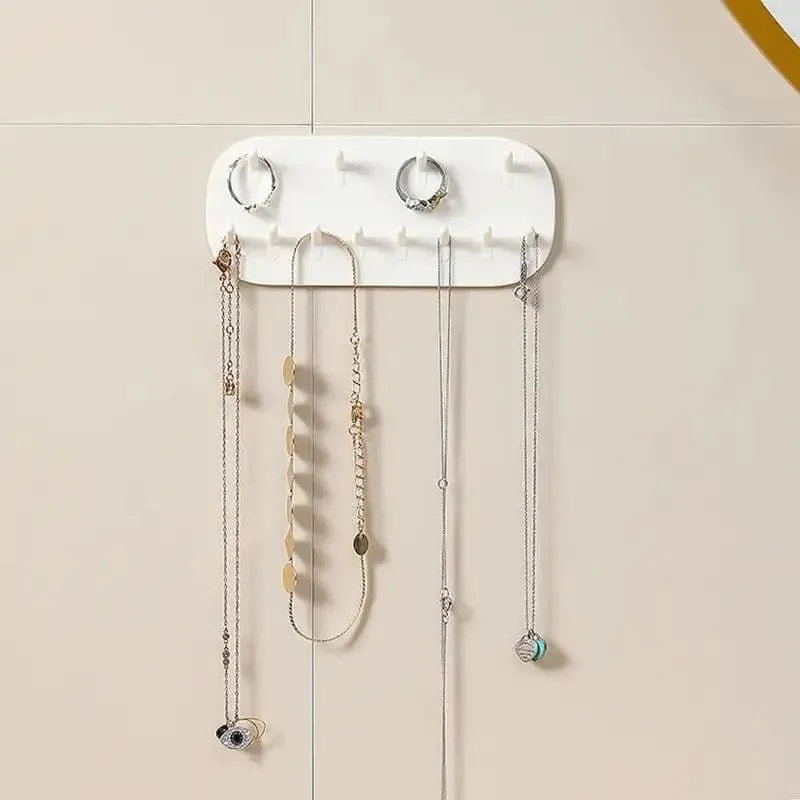 Wall Mount Ring Jewellery Holder Organiser White or Pink Storage