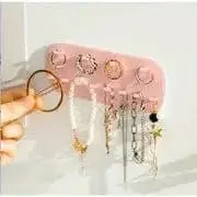 Wall Mount Ring Jewellery Holder Organiser White or Pink Storage