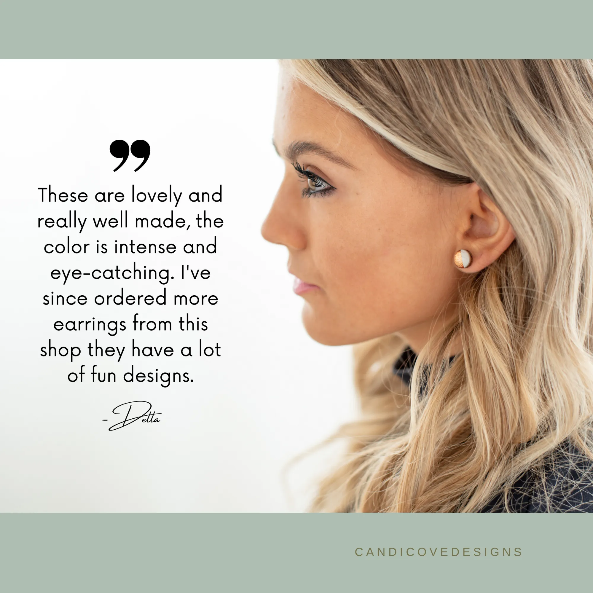 Winter Wonderland Stud Earrings by Candi Cove Designs