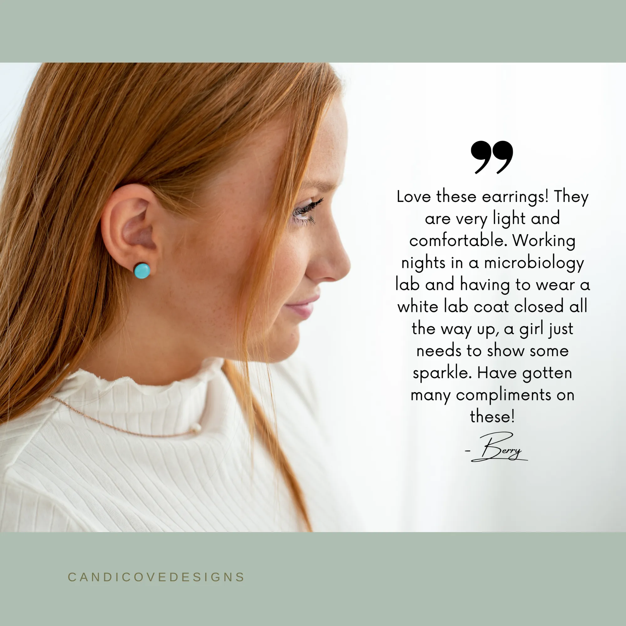 Winter Wonderland Stud Earrings by Candi Cove Designs
