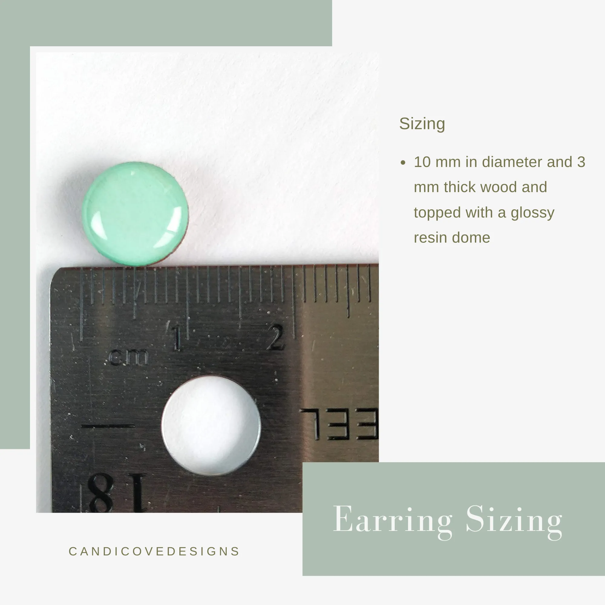 Winter Wonderland Stud Earrings by Candi Cove Designs