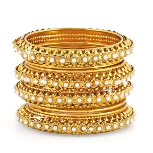 Yellow Chimes Bangles for Women and Girls Traditional Gold Bangles for Women Gold Plated Type Bangles for girls | Birthday Gift For girls and women Anniversary Gift for Wife